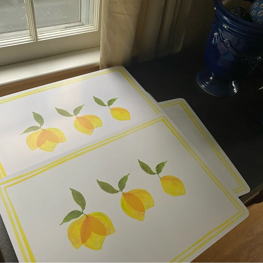 Williams Sonoma Lemon Hard Placemats (Set of 4)